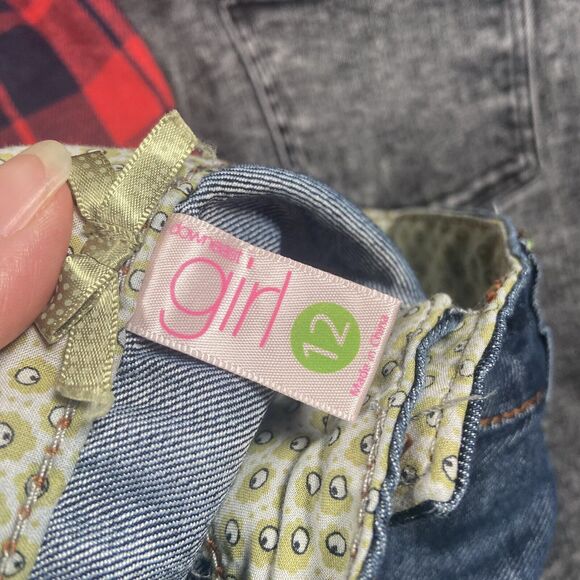 Lot of 5 Girls Size 12 Summer Spring Skirts Dress Plaid Denim Y2K Retro - Picture 2 of 3